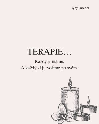 Terapie nemusí vypadat jako gauč u psychologa. Někdy je to svíčka. Někdy karty. Někdy kakao… A někdy prostě jen být. Tvoř...